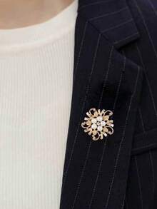 1 pieza Broche de girasol elegante y de moda con strass y perlas, accesorio de ropa versátil y elegante, alfiler de ropa exquisito - Multicolor - Ver 11