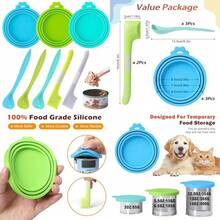 8 PACK Can Lids, Pet Food Can Cover And Food Mixing Spoons Food Canned Scoop, Fits Most Standard Size Dog And Cat Can Tops For Pet Cat Dog Feeding Can And Wet Food Storage - View 8