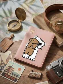 1pc Cute Cartoon Cat Passport Cover, Travel Essential - Suitable For Men And Women, Best Gift - Simple And Fun Design, Vacation Essential Travel Accessory, Portable Open Design, Vacation And Formal Occasions - Ideal Gift For Travelers, Business Trip And Cruise Essential, Fashion Cartoon Style, First Choice For Frequent Travelers. Travel Essential For Passport Holders, Yellow, Black, Blue, Pink, Red, White, 6 Color Options - Multicolor - View 13