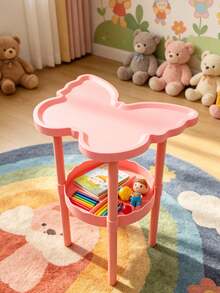 1pc Butterfly Shape Double Layer Storage Shelf – White & Pink Kids, Books & Nursery Decoration,Room Decor For Girls,Newborn Essential,Baby Accessories - Multicolor - View 4