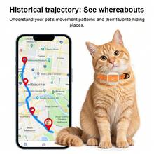 Smart GPS Pet Tracker – Real-Time Location, Electronic Fence, Anti-Lost Dog & Cat Collar Device - Orange - View 7