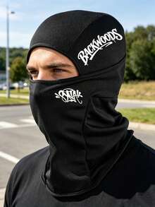 Musion 1/2PCS Backwoods Graffiti Letter Print Balaclava, Breathable Mesh Full Face Mask, Hip Hop Streetwear Stretch Head Cover For Daily Men Women Outfit - Multicolor - View 6