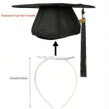1pc/2pcs Sturdy Non-Slip Elastic Graduation Cap Headband, Suitable For Students And Women, Black, Best Birthday Gift (Graduation Cap Not Included) - Multicolor - View 8