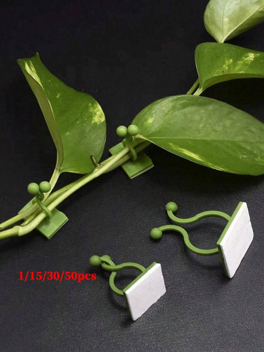 1 / 15 / 30 / 50個植物攀爬夾 - 壁掛式攀爬植物夾,無縫綠色植物固定裝置,電纜紮帶整理配件,園藝工具,花盆配件,花園裝飾,園藝,室內植物架 - A - 查看 1