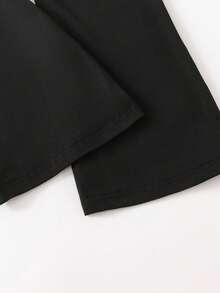2件組女孩套裝，可愛兔子印花衛衣 + 喇叭褲，柔軟面料休閒街頭風 - 淺藍色 - 查看 8