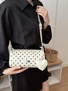 Bolso de mujer con lunares de moda, bolso bandolera, bolso almohada versátil con lunares, bolso bandolera de hombro, bolso pequeño con encanto de corazón para mujeres - Multicolor - Ver 4