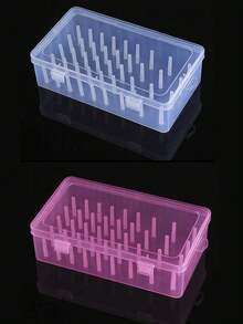42-Slot Transparent Plastic Sewing Thread Storage Box - Multifunctional Storage Box Suitable For Small To Medium Spools, Suitable For Craft Room And Travel, White Fabric Box With Transparent Compartments, Spool Storage Box, Storage And Organization, Sewing Rack, Large Capacity Portable, Suitable For Sewing Storage, Knitting Crafts, Sewing Supplies, Embroidery Accessories, Adult Crafts, Desktop Storage, Art Supplies, Grandma Gift - Multicolor - View 17
