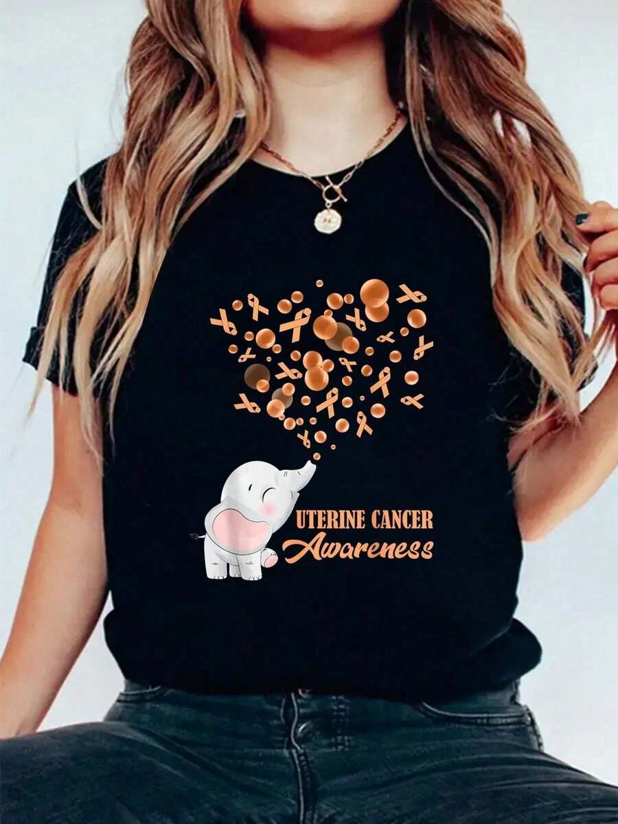 1 Piece Funny T-Shirt For Men And Women Cat Lovers And Pet Owners, Fashionable Casual T-Shirt For Women With Round Neck And Short Sleeves, 180g 100% Cotton - 黑色 2 - 查看 1