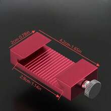 1/2 Piezas Regla de Acero Bloque de Posicionamiento de Aluminio. Herramienta Auxiliar de Medición Multifuncional y Precisa, Adecuada para Diseñadores, Ingenieros, Artesanos y Carpinteros. Proporciona un Asistente Confiable para Medición Precisa - 1 corto rojo - Ver 1