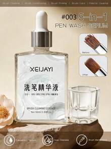 XEIJAYI 1瓶50毫升丙烯酸指甲刷清洁剂，指甲凝胶刷清洁液，美甲师专用丙烯酸指甲刷清洁剂，指甲油卸除剂，美甲沙龙DIY工具清洁液 - 50ml洗筆精華液 - 查看 2