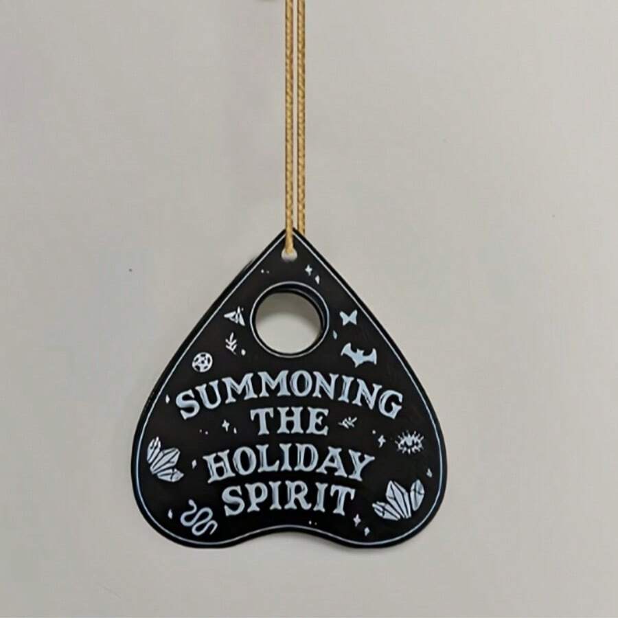 1/3pcs Acrylic Summoning Holiday Spirit Divination Board Pendant, For Home Decor, Christmas Tree Ornament, Halloween Decoration, 2D, Fall Decor - Multicolor-gold Thread - View 1