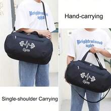 Customizable Name Large Capacity Travel Tote Bag, Suitable For Girls, Boys And Teenagers, Lightweight Sports Gym Bag With Shoe Compartment, Can Be Used As Carry-On Luggage, Perfect For Travel, School Or Fitness - Multicolor - View 11