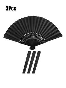 1/3/6/9/15 Stück chinesischer schwarzer Papier-Handfächer für Frauen, 8,3 Zoll, eleganter Faltfächer, Damen-Faltfächer, geeignet für Hochzeit, Party, Aufführung, Tanz, Heimdekoration, Festival, Geburtstagsgeschenk, DIY-Dekoration, Sommer-Kühlung Geschenk - Mehrfarbig - Übersicht 8
