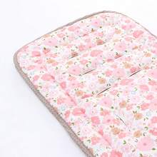miracle baby Baby Stroller Seat Pad, Children's Cushion, All-Season Style, Stroller Accessories, High-View Stroller Baby Sleeping Pad - Pink Flowers and Green Leaves - View 3