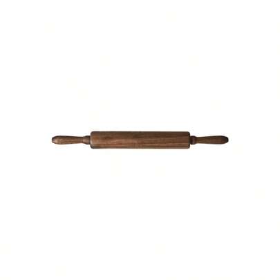 , KA0418, Acacia Rolling pin, elegante y duradero utensilio de cocina, para tartas enrollables, galletas y pizza, acabado marrn, tamao estndar