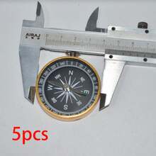FUOYLOO 1pc Portable Mini Hiking Compass Set, Made Of High Transparency Material, Multi-Functional Survival Keychain Compass, Suitable For Outdoor Camping, Hiking And Navigation Scenarios - Black - View 17