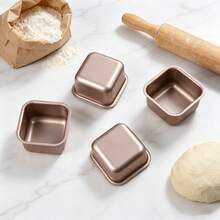 2/4pcs Square Mini Cake Molds, Non-Stick Mini Toast Bread Molds, Home Oven Baking Tools, Suitable For Bread And Cake, Home Baking Molds - View 3