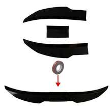 3pcs/Set Glossy Black ABS Universal Car Trunk Spoiler Wing Modification No-Drill V-Shape High Kick Ducktail Tail Wing, Adjustable Rear Spoiler, Enhances Handling And Style - A - View 4