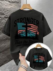 Men T-Shirts - 黑色 - 查看 4