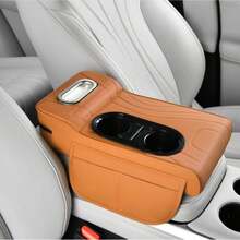 1pc Car Armrest Box Pad, Leather Center Console Cover, Universal Car Armrest Cover, Equipped With 2 Cup Holders, Multi-Functional Car Tissue Box, Side Storage Pocket Design, Car Interior Accessory, Armrest Box Heightening Pad, Suitable For Most Cars - Multicolor - View 16