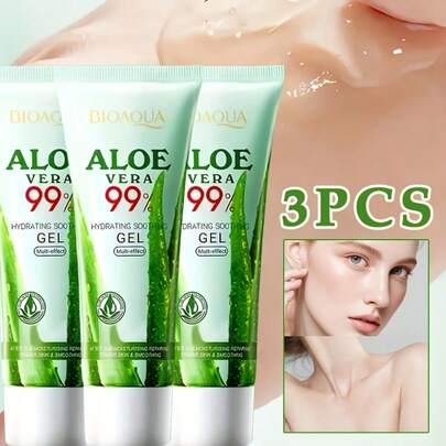 1pc Aloe Vera Moisturizing Soothing Gel Cream, Contains 99% Aloe Vera, Can Repair, Control Oil, Brighten, Exfoliate, Refine Pores, Deep Clean, Soothe Dryness, Suitable For Daily Full Body Use, Mother's Day, Christmas Gift Box