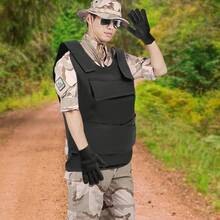 Black Outdoors Protective Vest, Adjustable Security Training Protective Vest, Adjustable Vest For Training Activity For Security Personnel, Prison Guards, Construction Workers - Black 1pcs - View 6