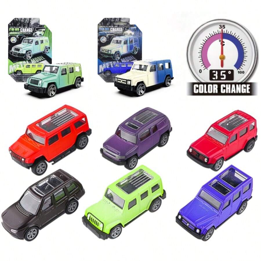 1pc Magic Color Changing Toy Car, Hot Water Activated Racing Car, Kids Bath Toy And Birthday Gift - Multicolor - View 1
