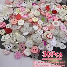 5/15/25/30Pcs Rhinestone Cartoon Shaped Buttons Mixed Pack, Resin Buttons, DIY Handmade Decoration Accessories, Pearlescent Texture Shirt Cardigan Sweater Versatile Buttons Random Styles - Multicolor - View 16