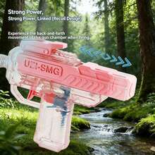 1pc Summer Outdoor Water Gun, High-Power Pump Action Water Blaster With Transparent Water Tank, Ideal Accessory For Pool Party, Lawn Games, Camping And Backyard Entertainment - Multicolor - View 8
