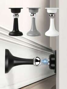 1 pezzo Fermaporta magnetico, Fermaporta magnetico forte - Design senza foratura, antivento e insonorizzato, materiale plastico durevole, opzionale nero/bianco/grigio, adatto per la protezione delle porte di casa, ufficio, bagno - Fermaporta - Visualizzare 2