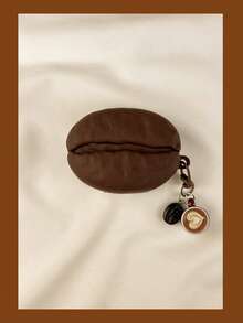1pc Cartoon Fun Potato Chip Wireless Bluetooth Earphone Protective Case Compatible With AirPods Pro 2, 4, Apple Bluetooth Earphone Case, 4 4th Gen Silicone Air Pro Pro 3 Protective Case - Coffee Brown - View 5