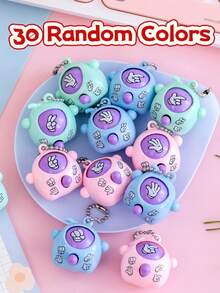5/10/20/30pcs Adult Stress Relief Random Color Mini Fun Finger Guessing Game, Rock Paper Scissors Guessing Egg Keychain Pendant, Party Gift - Decompression Pendant - View 17