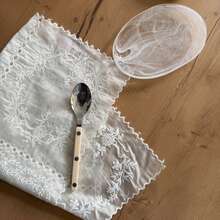 1/2/4pcs Artistic Ins Style French Lace Coasters, Placemats, Napkins, Multi-Purpose Dust Covers, Decorative Background Cloth - White - View 7
