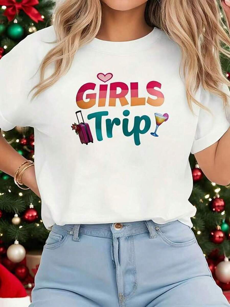 Camiseta manga corta talla grande cuello redondo - Blanco - Ver 1
