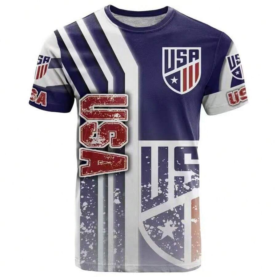 2026 USA-Mexico-Canada Cup Fan Jerseys, Polyester, Full Print 3D Design, Multiple Styles Available. - Pink - View 1