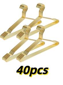 20 Elegant Gold Hangers, 40 Elegant Multi-Functional Clothing And Accessory Hooks, Suitable For Home Decor, Gift Wrapping, Holiday Gifts (New Year), Blending Style And Function, A Must-Have For Interior Design Enthusiasts And Trendsetters - Gold - View 11