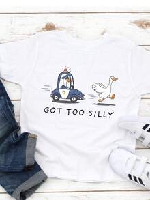 Camiseta Casual Blanca con Estampado de Dinosaurios para Niños, para Graduación de Jardín de Infancia, 4 de Julio, Ligera y Suave para Niños y Niñas - Rosa Fucsia - Ver 1