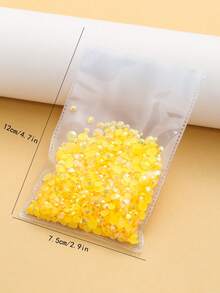 2MM-6MM 混合尺寸 2000顆/包 圓形平底樹脂水鑽，軟糖色 AB色 閃亮亮片 DIY 寶石，背膠珠飾，適用於衣服、包包、鞋子、馬克杯、瓶子、保溫杯、手機、DIY 配件 - 桔黃64 - 查看 5