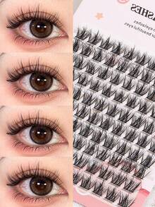 120pcs Sunflower False Eyelashes, Cartoon Sunflower Design, Enhances Eye Makeup Effect, Reusable - C - View 2