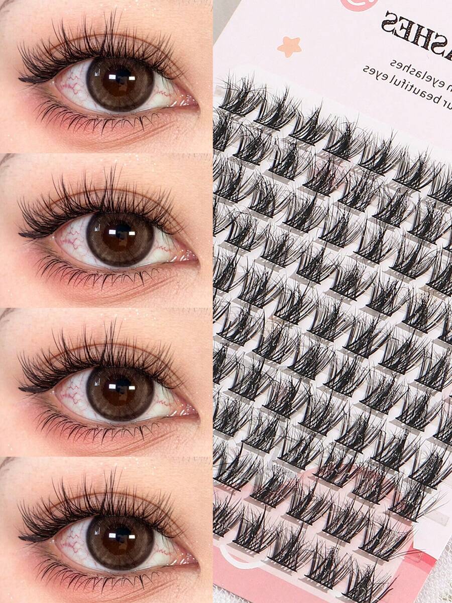120pcs Sunflower False Eyelashes, Cartoon Sunflower Design, Enhances Eye Makeup Effect, Reusable