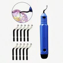 KLONKEE 1pc/Set Professional Resin Defect Removal Tool With Cleaning Blade, Used For Removing Aluminum Alloy And Plastic Burrs, Suitable For Resin, PVC, Plastic, Metal - Resin Finished Product Removal Tools - View 2
