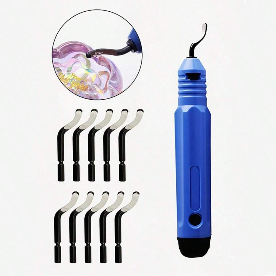 KLONKEE 1pc/Set Professional Resin Defect Removal Tool With Cleaning Blade, Used For Removing Aluminum Alloy And Plastic Burrs, Suitable For Resin, PVC, Plastic, Metal