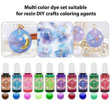 10色UV樹脂顏料組，10ml/0.34fl Oz/個，適用於環氧樹脂和UV手工藝，DIY珠寶製作著色劑 - A - 查看 9