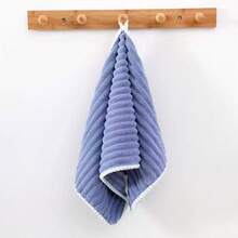 1pc Candy Striped Coral Fleece Towel, Quick-Drying Bath Towel, Thickened Absorbent Non-Shedding Towel - Multicolor - View 7