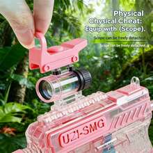 1pc Summer Outdoor Water Gun, High-Power Pump Action Water Blaster With Transparent Water Tank, Ideal Accessory For Pool Party, Lawn Games, Camping And Backyard Entertainment - Multicolor - View 6