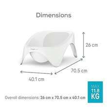 Angelcare Bañera 2 en 1 Ideal para Bebés y Recién Nacidos 0-12 Meses o Hasta 11.8 Kilogramos - Blanco - Ver 5