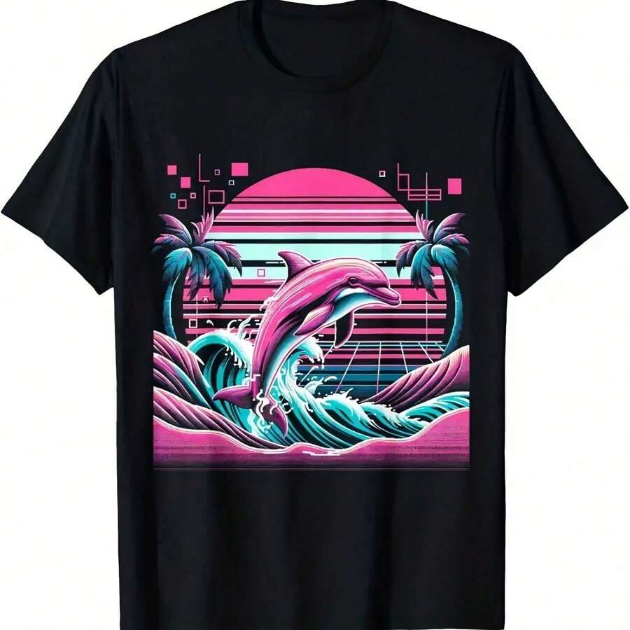 T-Shirts With A Pop-Art Style Rotary Dial Telephone Design - 紅白色 - 查看 1