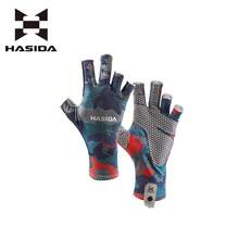 Sarung Tangan Memancing HASIDA Cepat Kering, Tahan Abrasi, Anti Selip, Terbuat dari Kain Sutra Silikon, Multifungsi - Biru - View 1