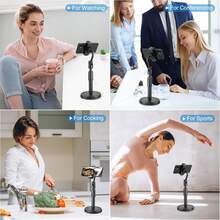 Desktop Plastic Phone Stand, Telescopic, Reinforced Base, Slouchy Bracket, Convenient, Multi-Functional, Rotating Selfie Stick Machine Stand Desktop Height Adjustable Multi-Functional. Supports Frame Downward And Upward Shooting Internet - Multicolor - View 3