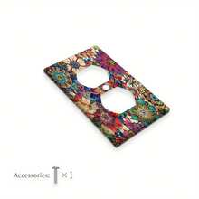 1 Peça Placa de Interruptor Decorativa Boêmia Floral Mandala 1-Gang/2-Gang, Capa de Interruptor de Parede Plástica para Decoração de Cozinha, Casa e Escritório, Impressão Plana 2D, Compatível com Interruptor Simples/Duplo, Tomada, Retangular/Redonda, Sem Bateria Necessária, Decoração de Parede, Sem Fio, Compatível com Interruptor Padrão, Decoração de Capa de Interruptor de Luz, Decoração de Parede para Banheiro/Quarto/Sala de Estar/Cozinha, Inclui Acessórios de Parafuso - Multicolorido - Visão 8